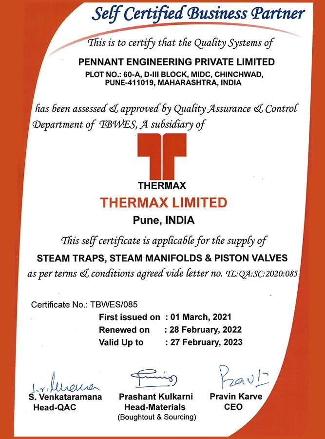 About Pennant 11 certificate